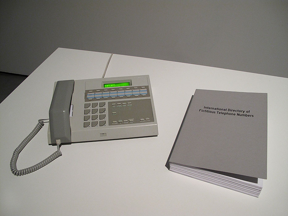 International Directory of Fictitious Telephone Numbers, Extimacy, Es Baluard Contemporary Art Museum, Spain, 2011